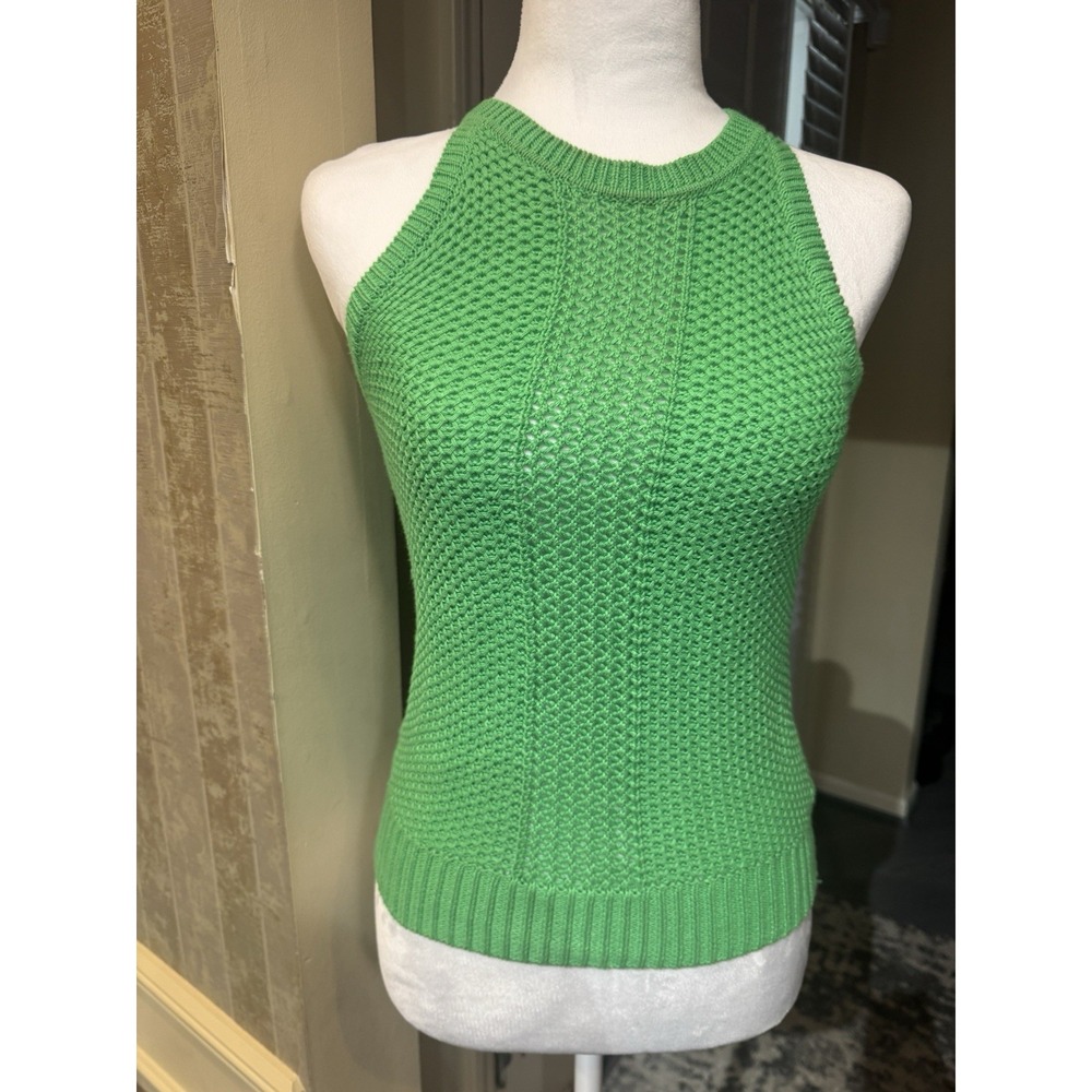 LILLY PULITZER Spring Green Sweater Sleeveless Halter Tank  Extra Small‎